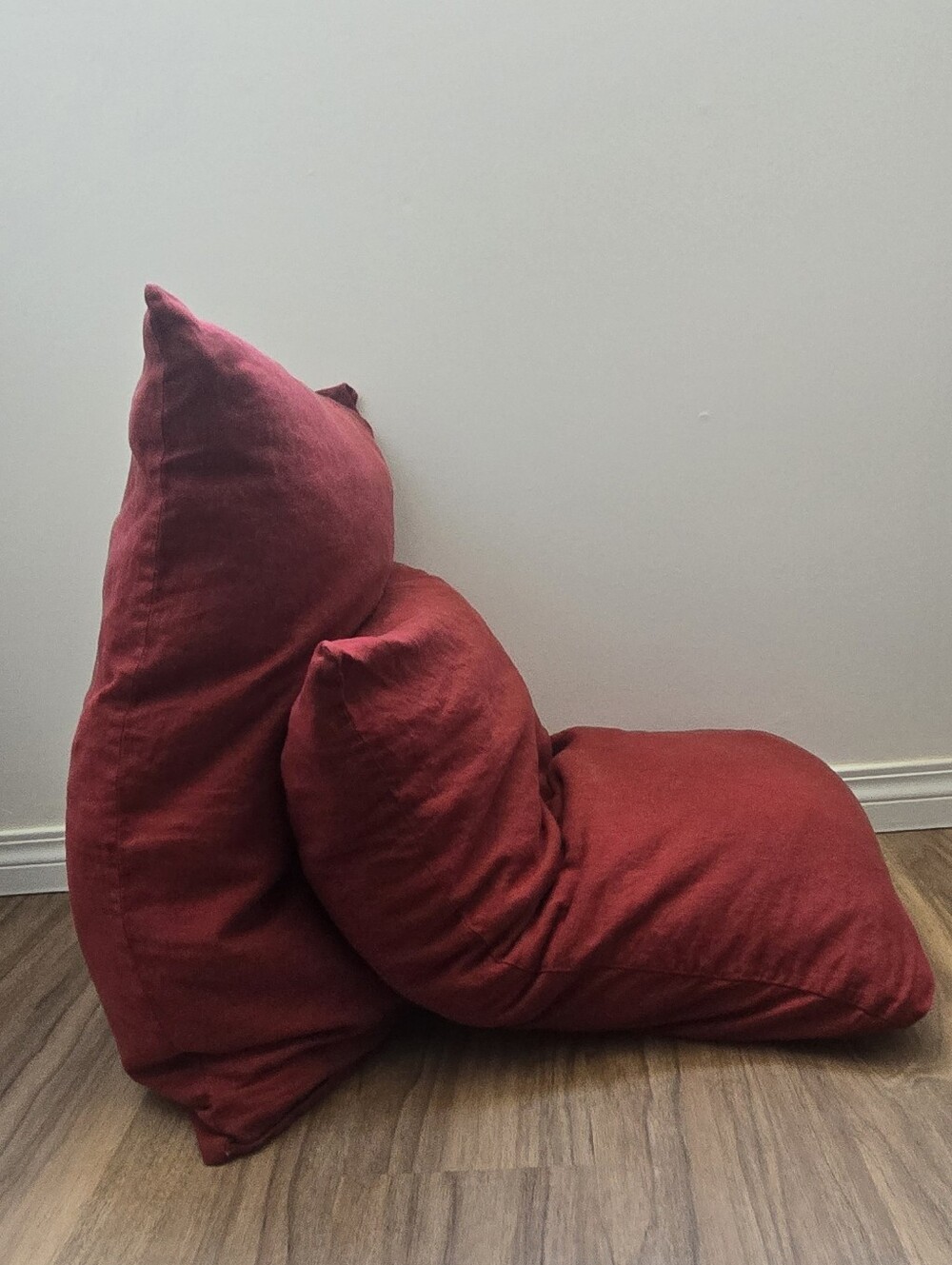 MagicLinen QUEEN 100% Linen Red Pillowcase Set - Home Bedding